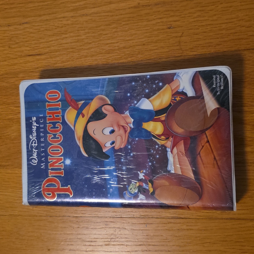 Disney Pinocchio VHS Movie.  Classic, Vintage and Still In Original Plastic Wrap